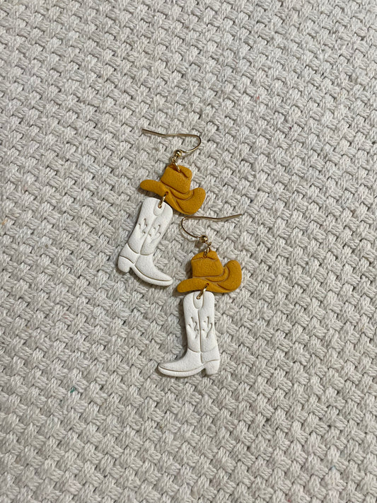 Cactus Cowboy Boot Earrings
