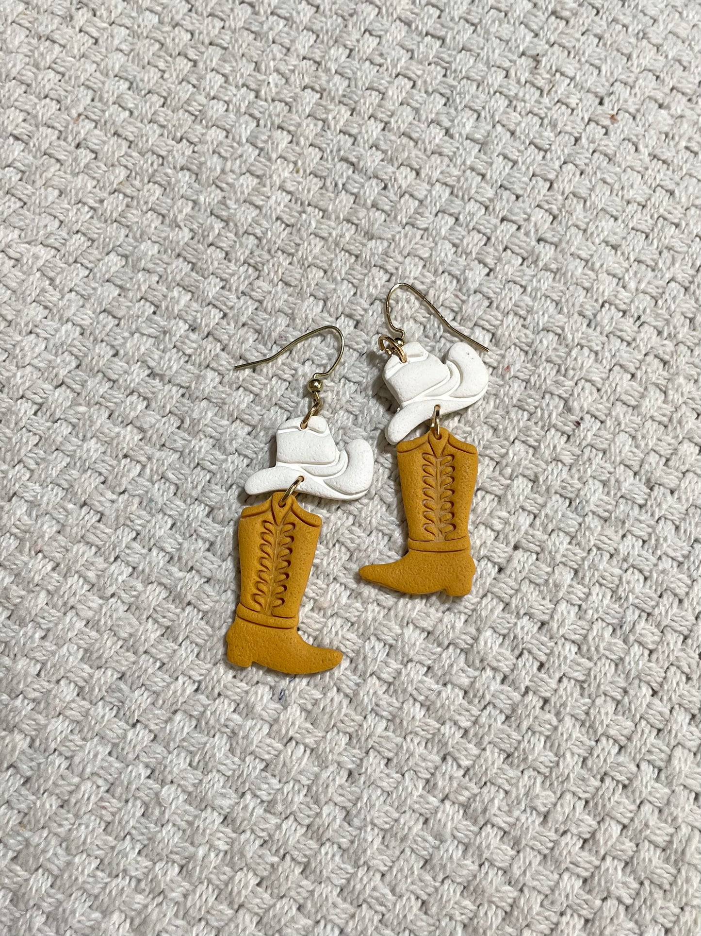 Laced up Cowboy Boot Earrings
