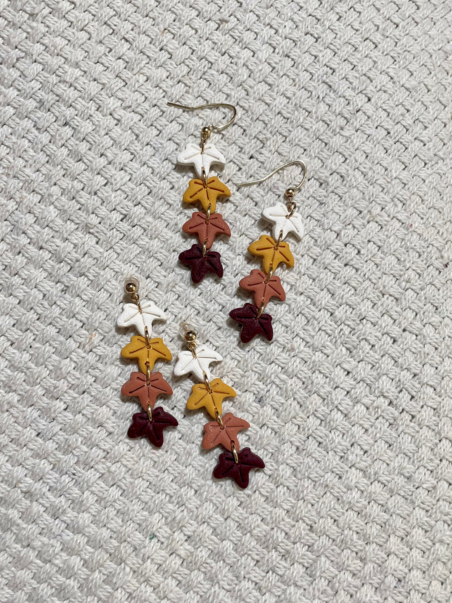 Mini Falling Leaves Earrings (Set of 4)