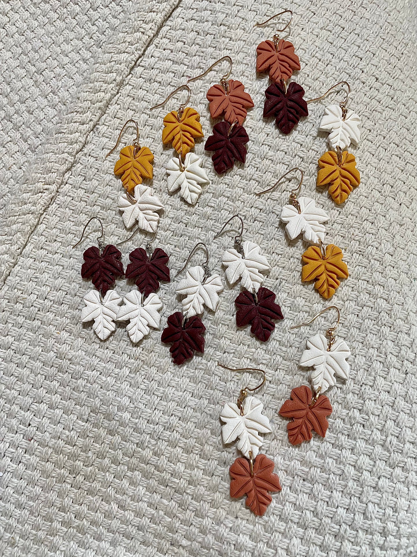 Double Falling Leaves Earrings