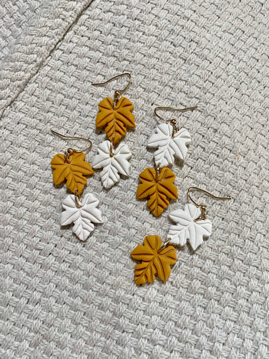 Double Falling Leaves Earrings