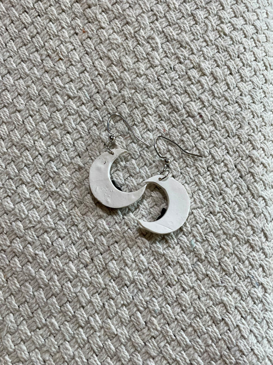 Black Cat Moon Earrings