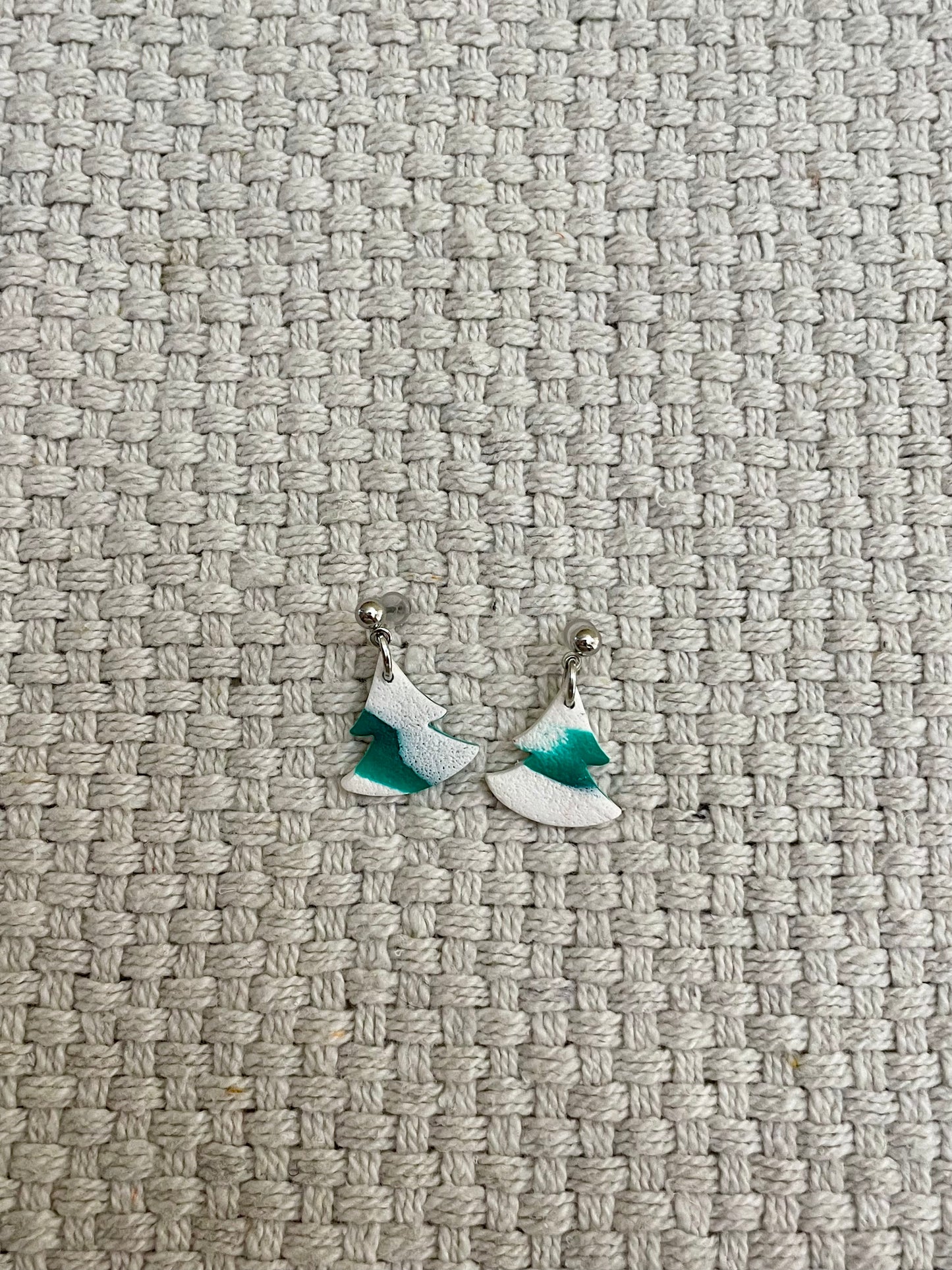 Swirly Christmas Tree Earrings