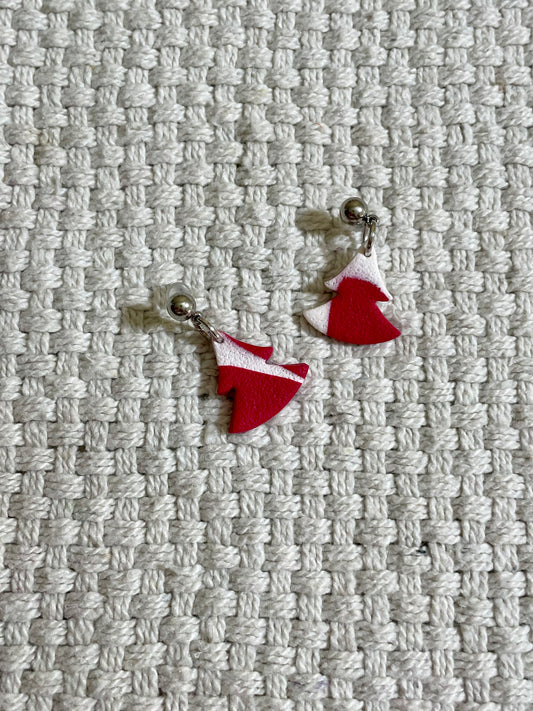 Swirly Christmas Tree Earrings