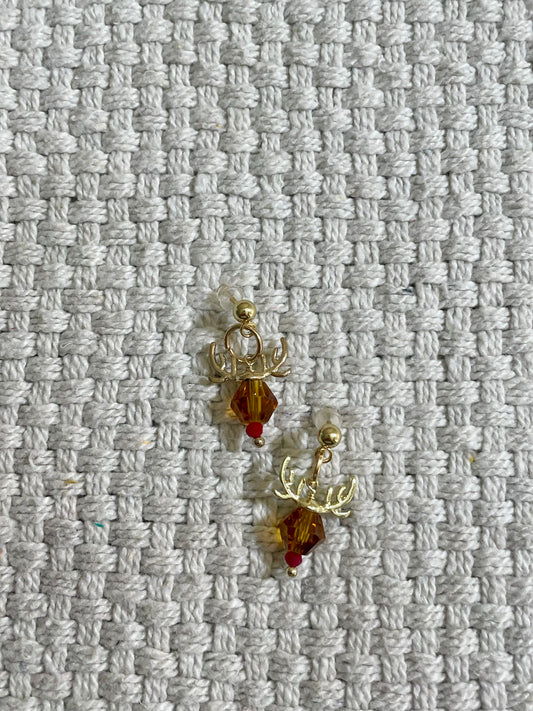 Crystal Reindeers Earrings