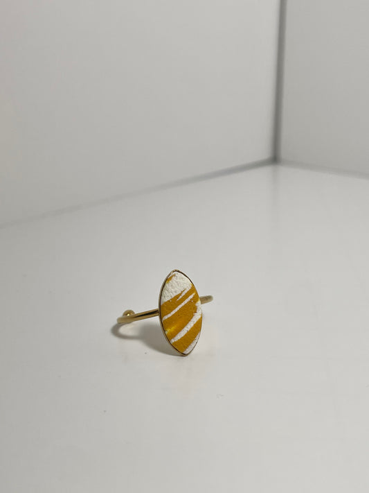Mustard Swirl Almond Rings