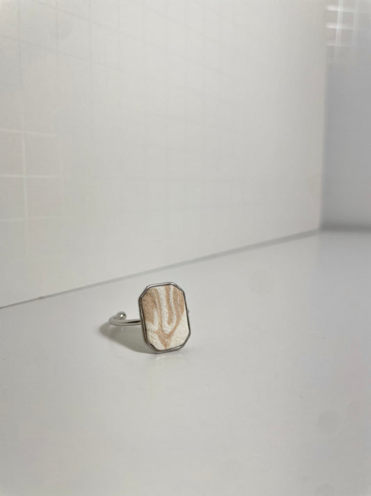 White Russian Swirl Rings