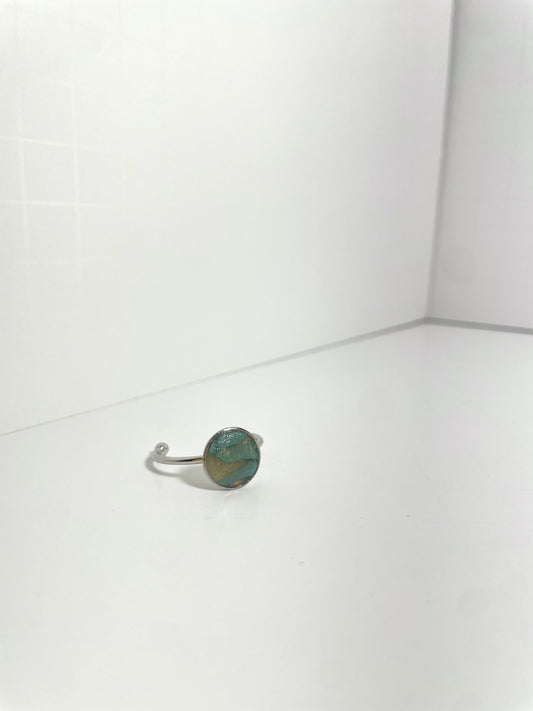 Icy Electric Blue Rings