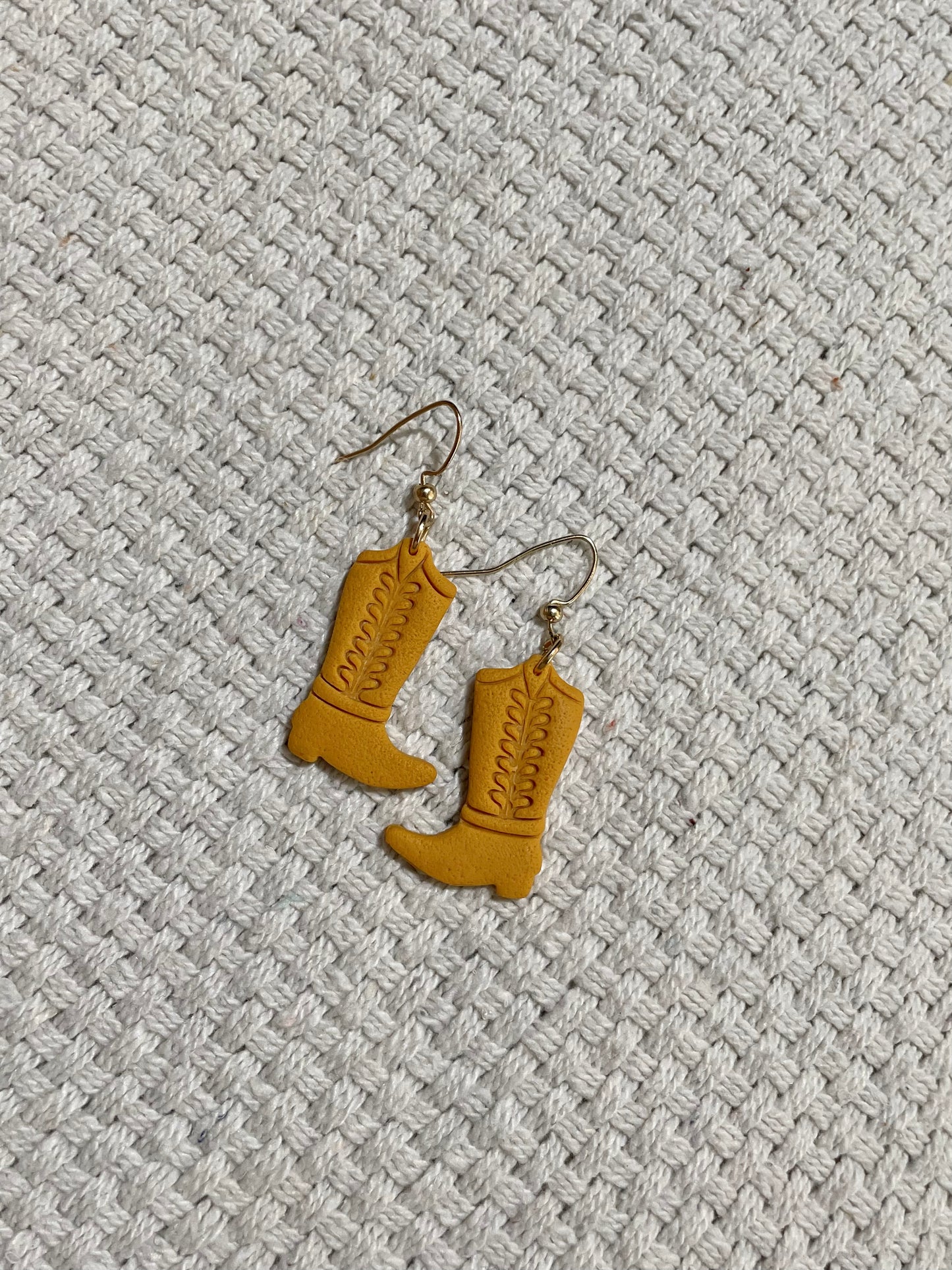 Laced up Cowboy Boot Earrings