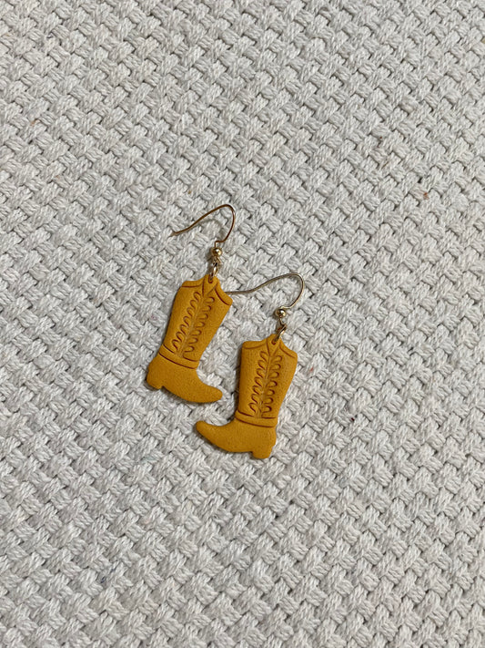 Laced up Cowboy Boot Earrings