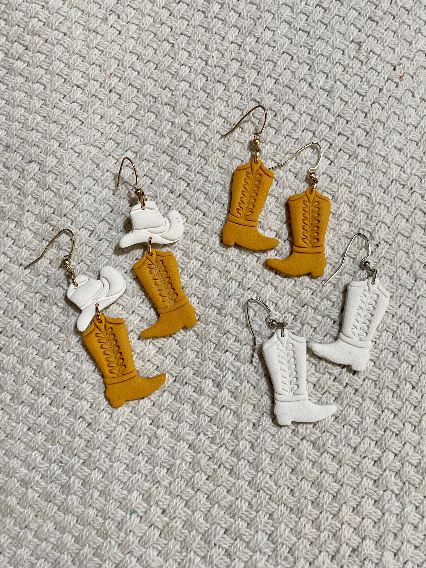 Laced up Cowboy Boot Earrings