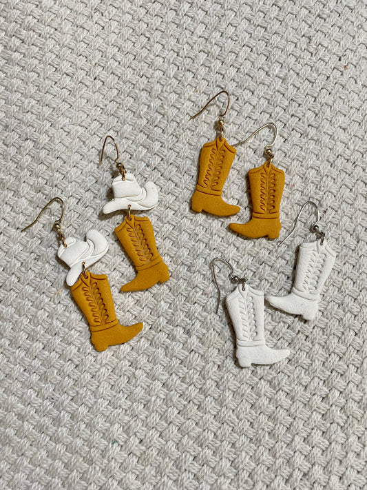Laced up Cowboy Boot Earrings