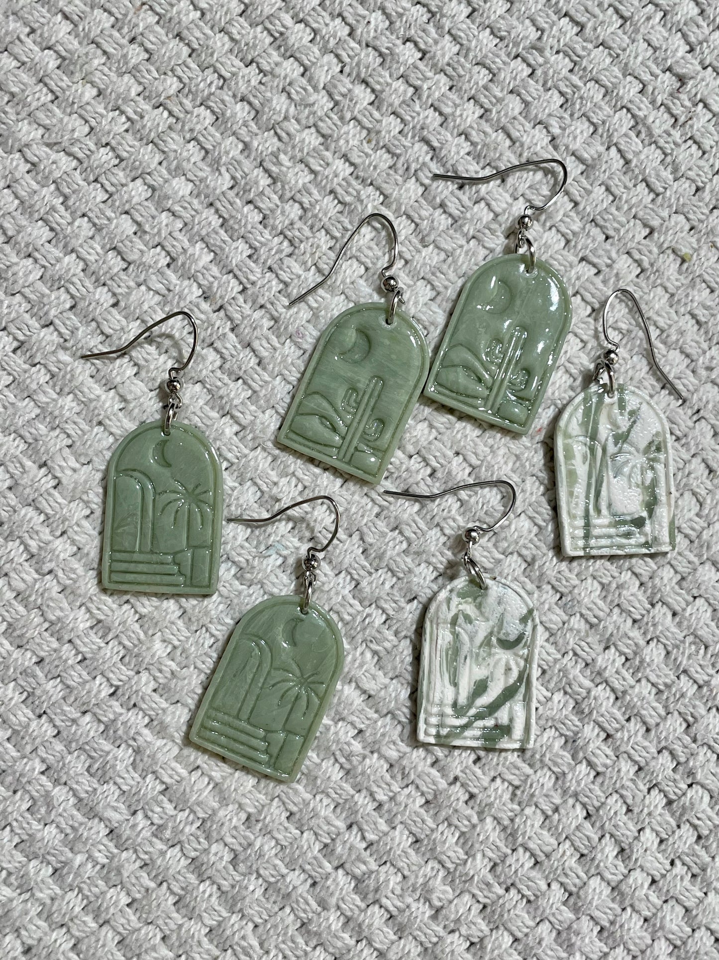 Painted Clay Earrings