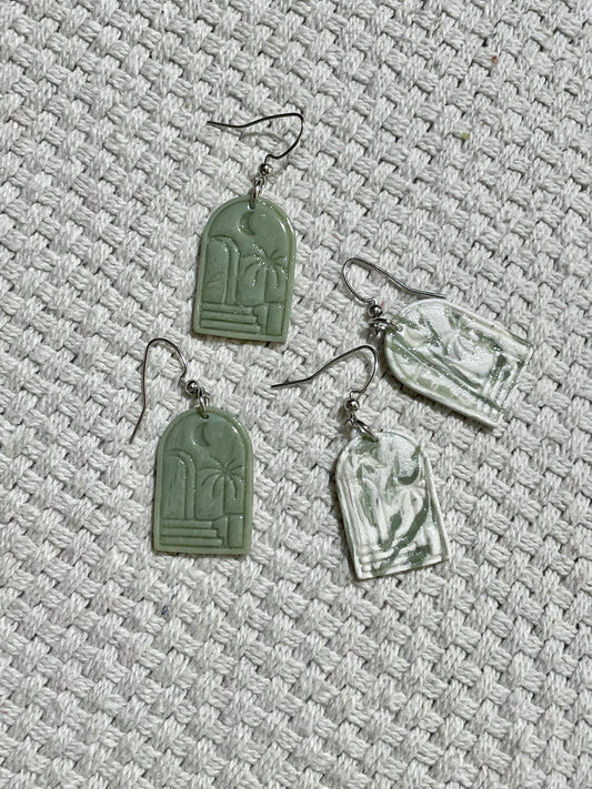 Painted Clay Earrings