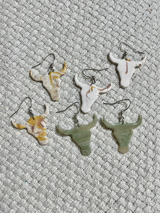 Long Horn Hook Earrings