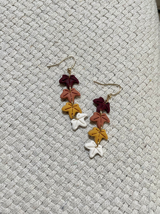 Mini Falling Leaves Earrings (Set of 4)