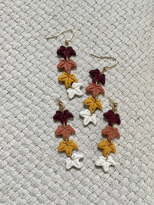 Mini Falling Leaves Earrings (Set of 4)