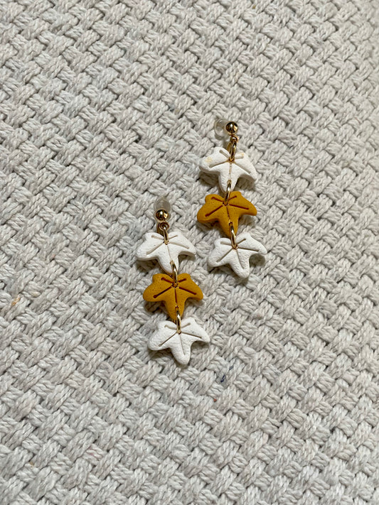 Mini Falling Leaves Earrings  (Set of 3)