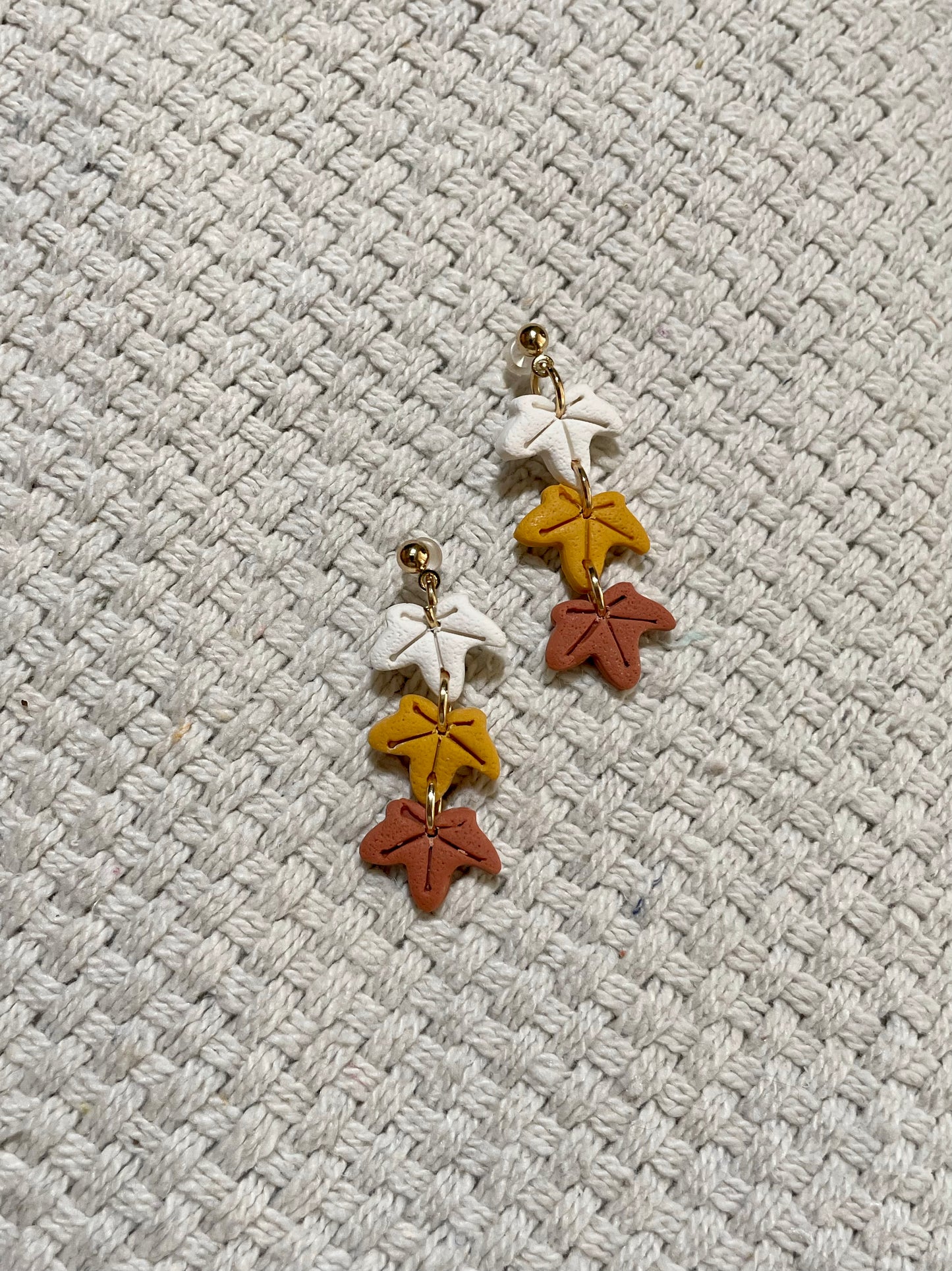 Mini Falling Leaves Earrings  (Set of 3)