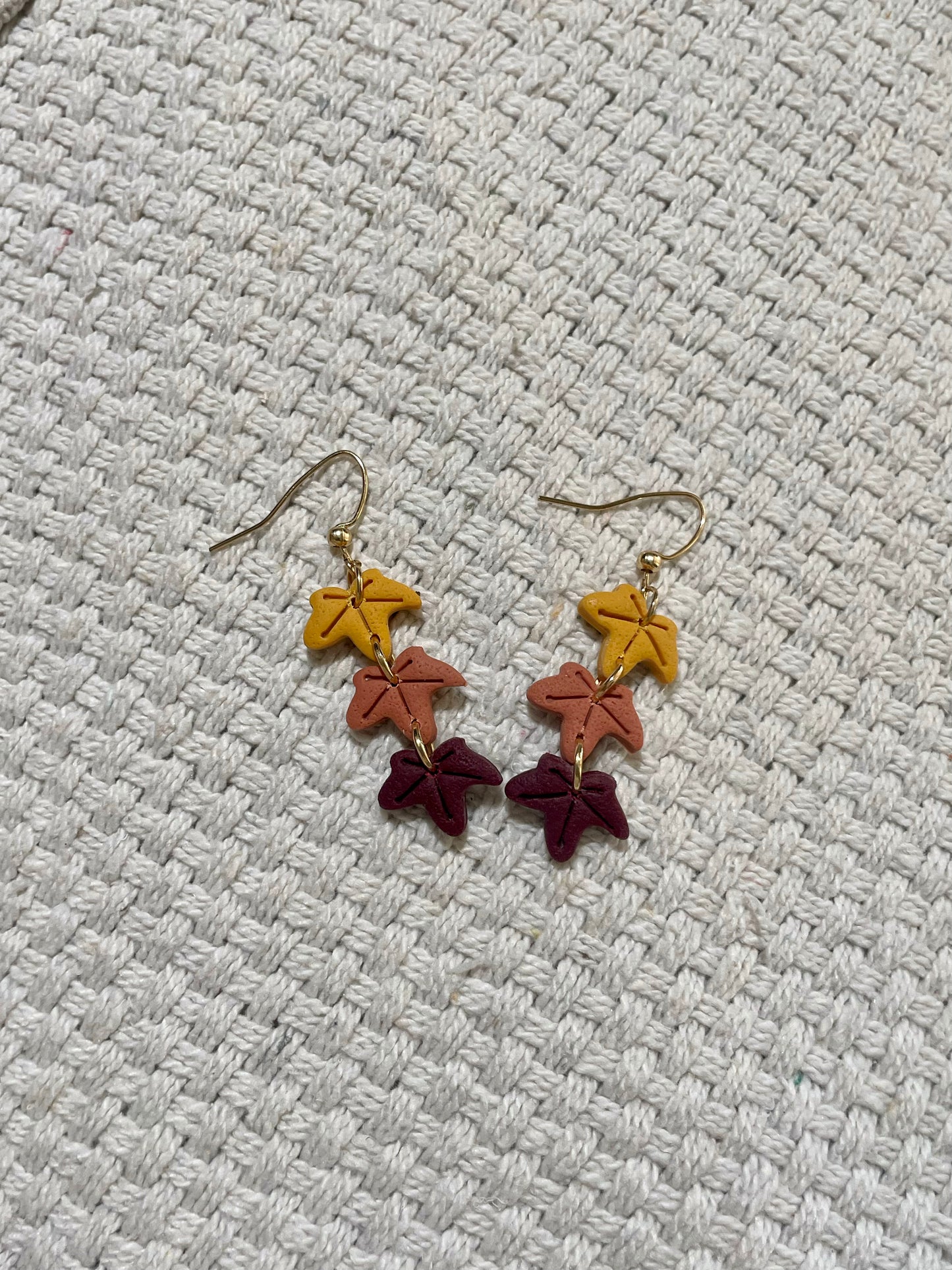 Mini Falling Leaves Earrings  (Set of 3)