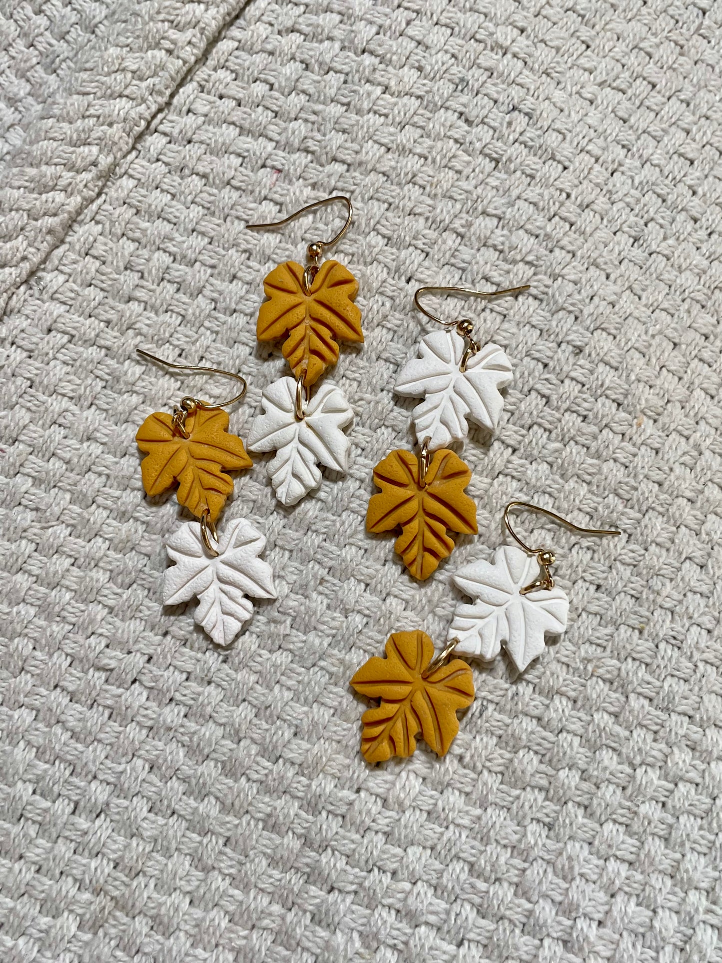 Double Falling Leaves Earrings