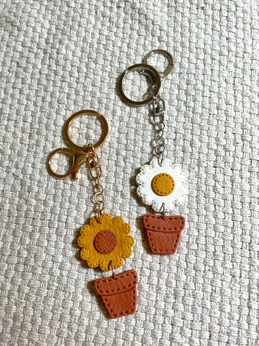 Flower Pot Keychains