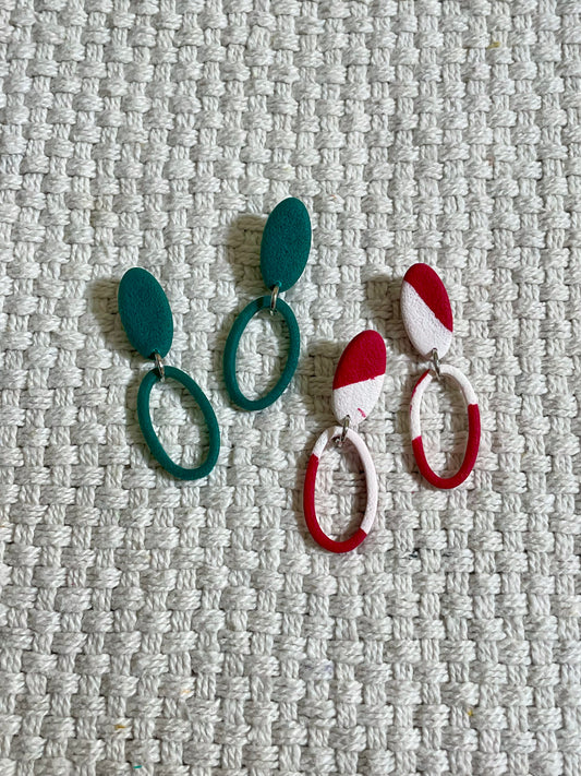 Stud Drop Christmas Earrings