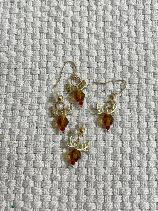 Crystal Reindeers Earrings