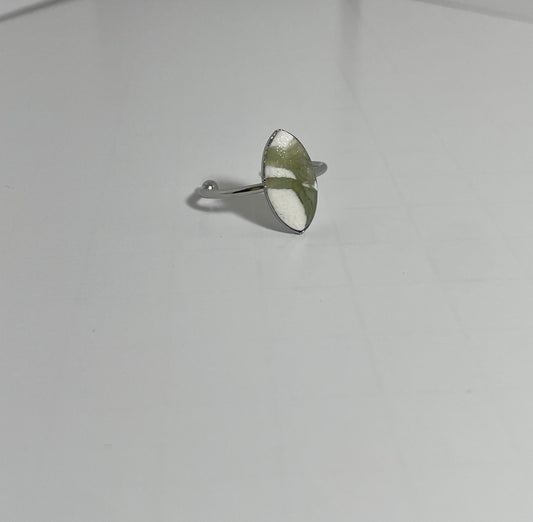 Almond Shape Ring Silver