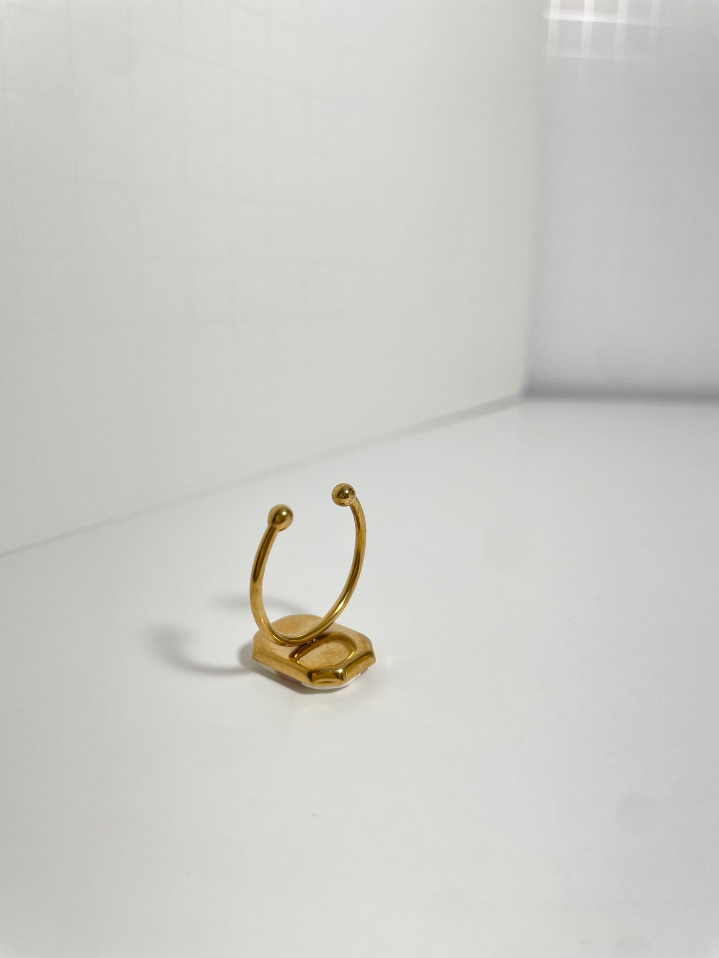 Checkered Diamond Shape Ring