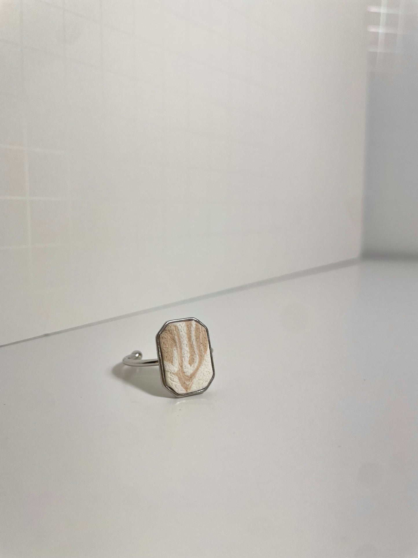 White Russian Swirl Rings