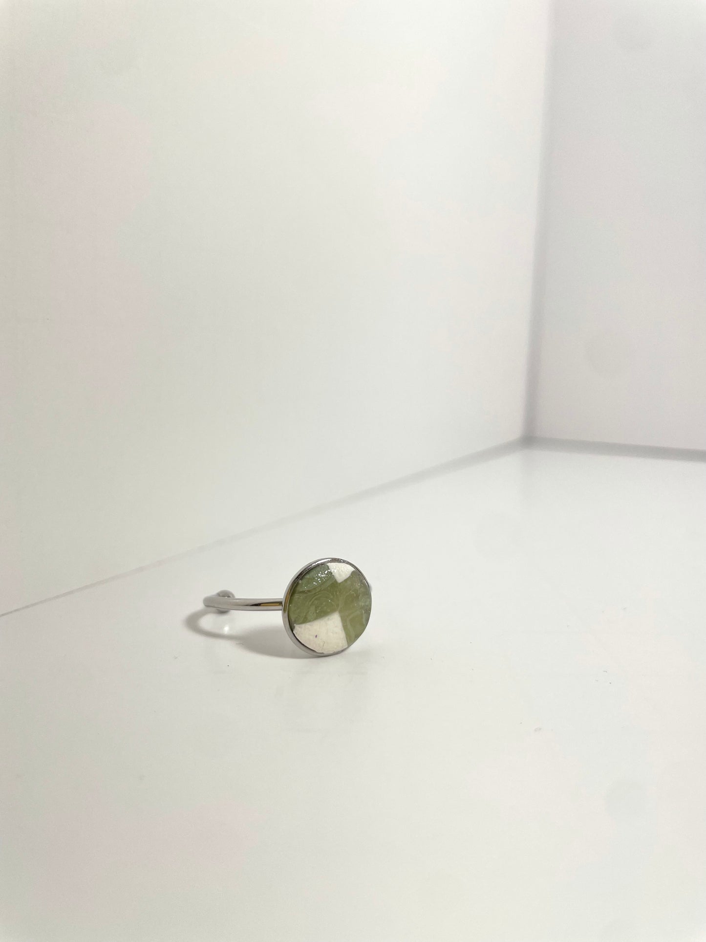 Sage Green Circle Rings