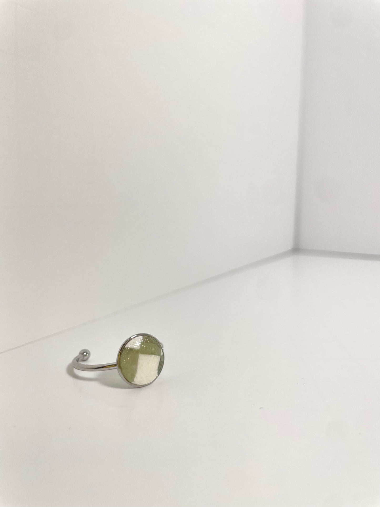 Sage Green Circle Rings