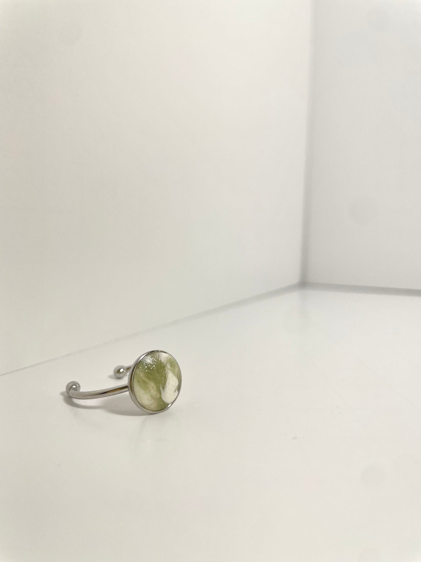 Sage Green Circle Rings