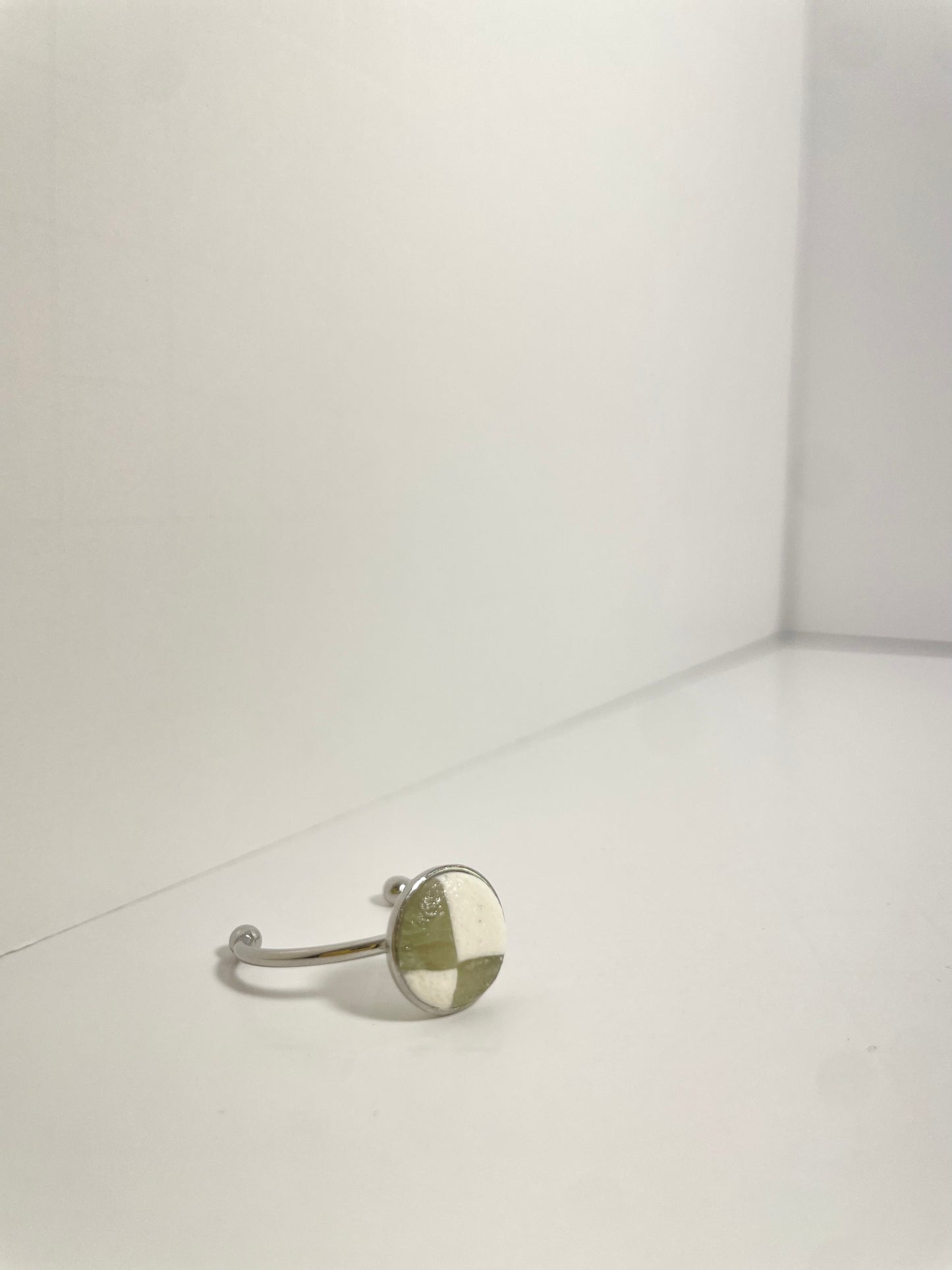 Sage Green Circle Rings