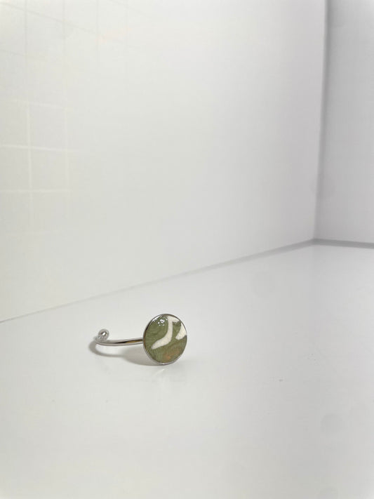 Sage Green Circle Rings
