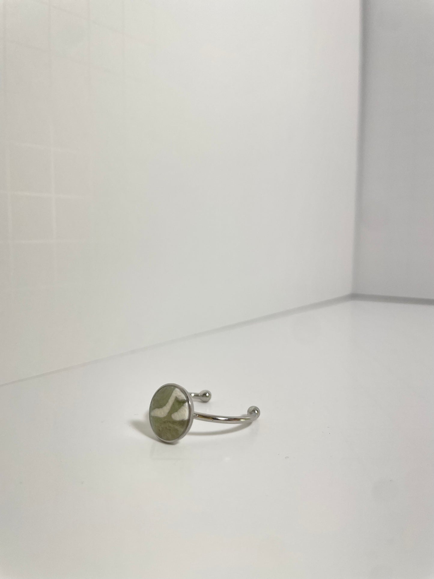 Sage Green Circle Rings