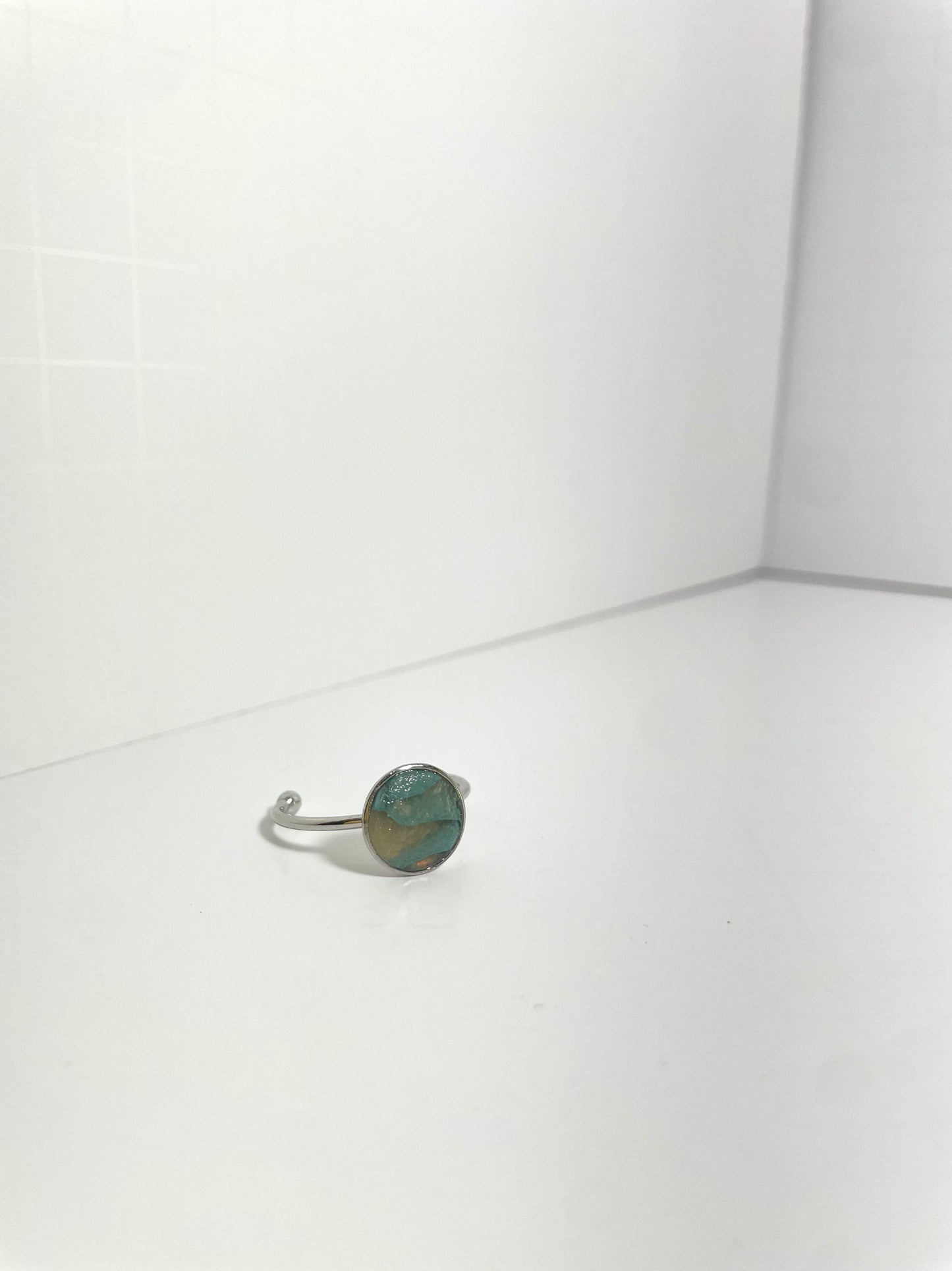 Icy Electric Blue Rings