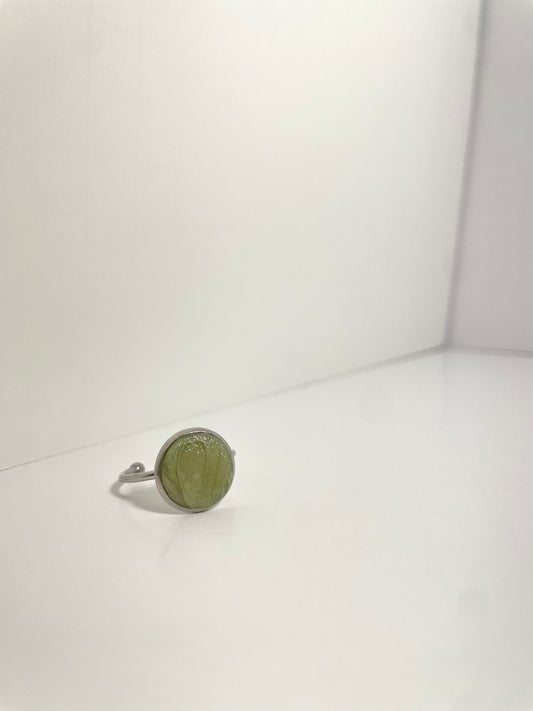 Sage Green Crystal-like Rings