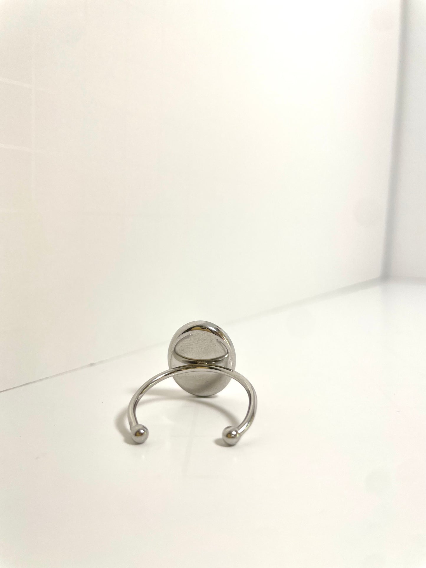 Ceramic Pink Oval Rings