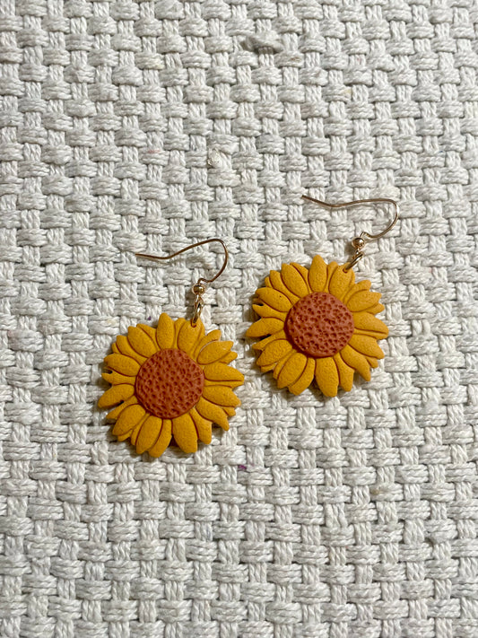 Big Sunflower earrings