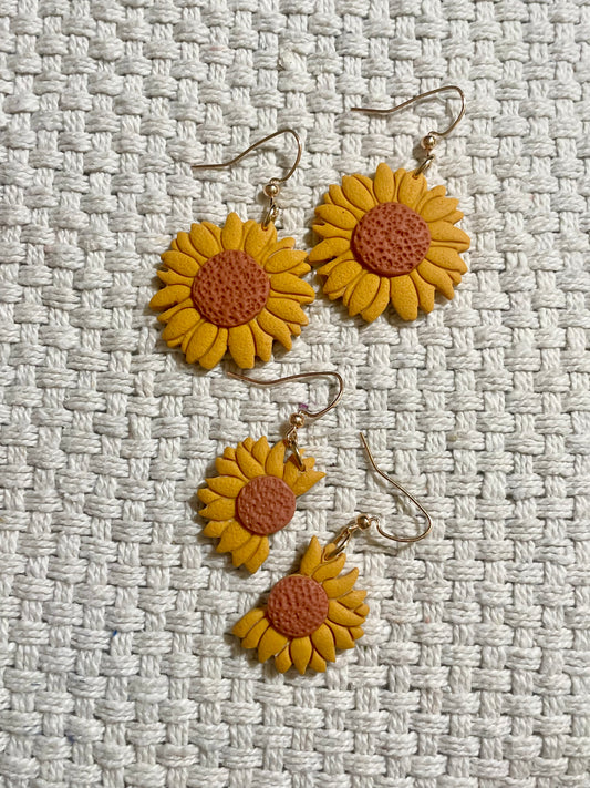 Big Sunflower earrings